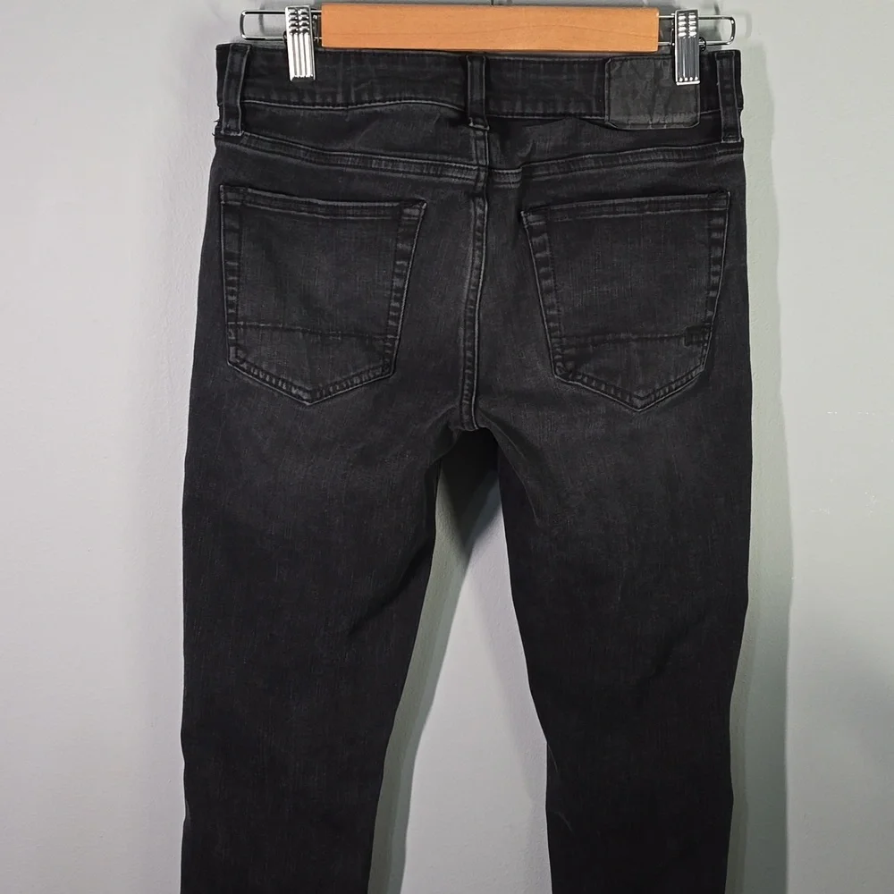 Aeropostale Jeans Men's Size 27 Waist Skinny Black Jeans ripped distressed holes